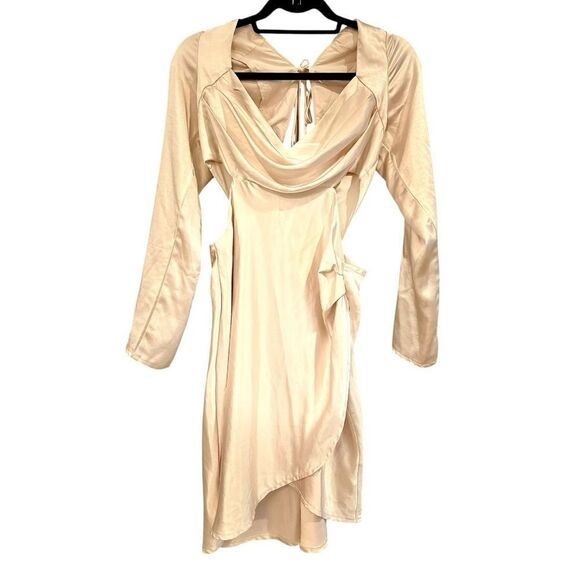 Selfie Leslie Shaken Not Stirred Chsmpagne Cut Out Mini Dress XL - Picture 11 of 12